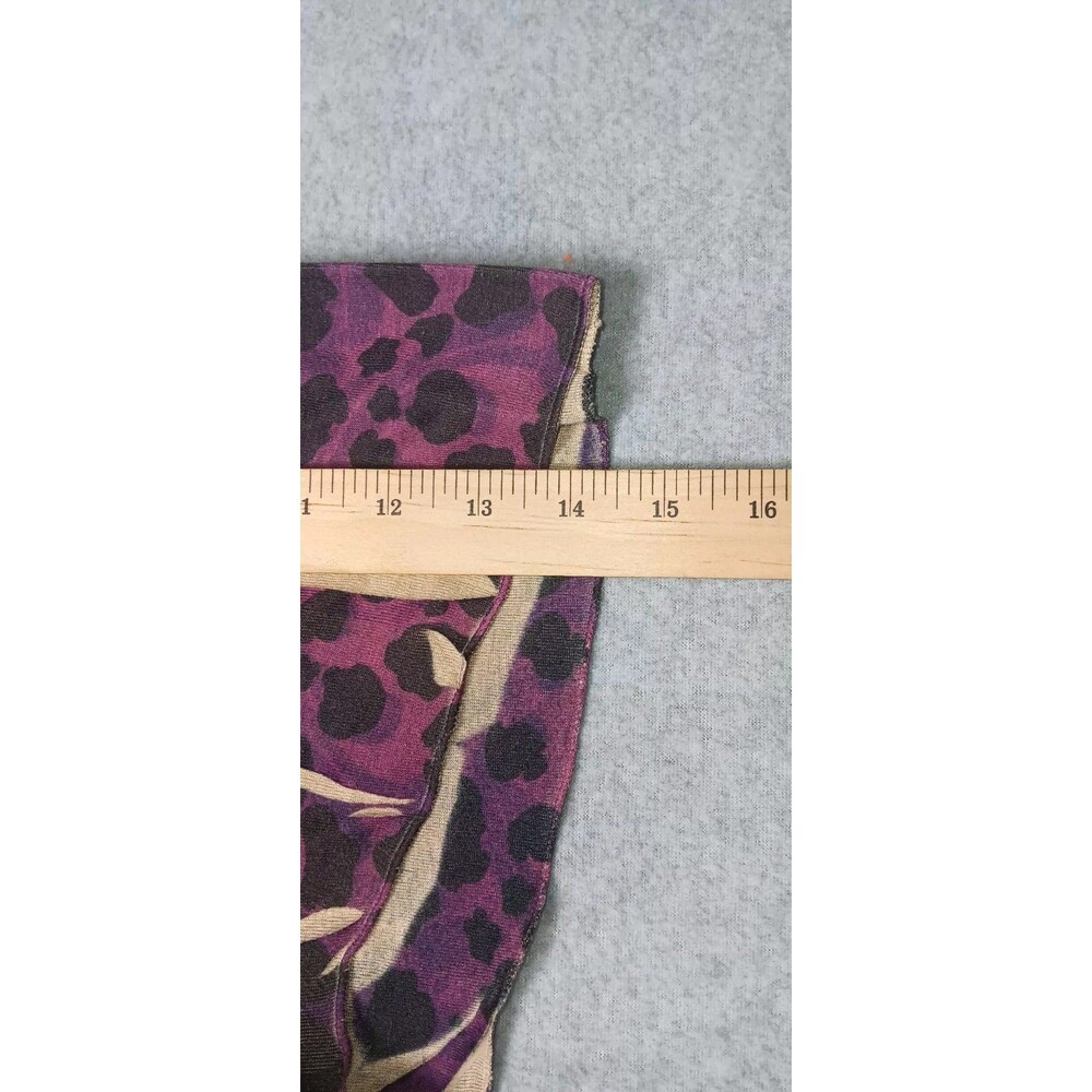 Unity World Wear Flutter Sleeve Tunic Blouse Size 1X Purple Leopard Print Fairy - Picture 9 of 12
